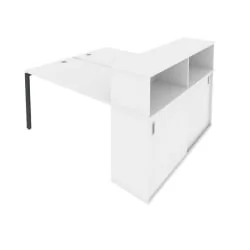 Рабочая станция с опорным шкафом-купе Метал Сйстем Б.РС-СШК-2.3 Белый/Антрацит / Metal System