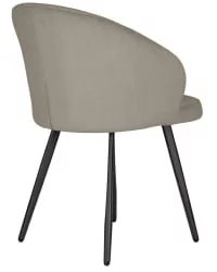 Стул обеденный ДОБРИН НАОМИ (ЭМАЛЬ ЧЕРНЫЙ МУАР велюр Катаниа Кокоа) / DOBRIN NAOMI Catania Cocoa)