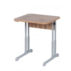 Парта одноместная эргономичная (рост 3-7) Дуб Вотан/Металл Серый