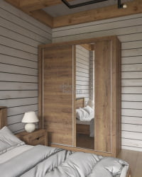 Шкаф-купе 2х дверный STM, Гарда (1760*626*2300) Дуб галифакс Табак, 10229 