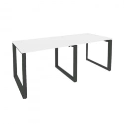 Рабочая станция на О-образном м/к ОНИКС О.МО-РС-2.1.8 Белый Бриллиант/Антрацит / ONIX O.MO-RS-2.1.8