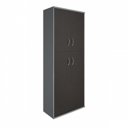 Шкаф высокий широкий Riva А.СТ-1.8 Венге/Металлик