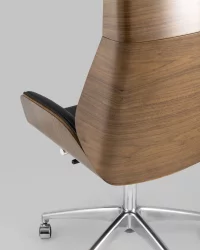 Кресло руководителя ТопЧаирс Cровн экокожа Черное / TopChairs Crown