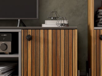 Гостиная Элиот №3 Оникс Серый/Орех фактурный Гостиная Элиот №3 Оникс Серый/Орех фактурный