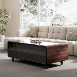 Журнальный стол EUREKA TB135, Walnut+Black