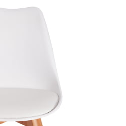 Стул TULIP (mod. 73) / 1 шт. в упаковке дерево/пластик/ПУ, 48.5*52.5*83cм, белый