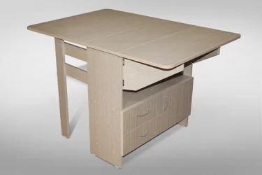 Раскладной стол с 2 ящ. в разборе 1 кат. 4137 Касабланка ЛДСП дуб выбеленный
