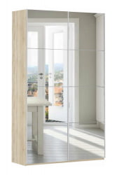 Шкаф-купе двухдверный Прайм 1600 Зеркало/Зеркало Дуб сонома