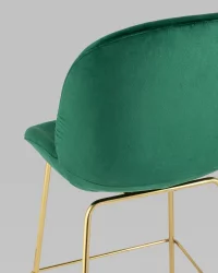 Стул полубарный Beetle со спинкой gold Изумрудный