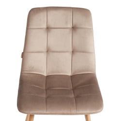 Стул CHILLY (mod. JSC-220) Велюр/металл , 44,5х52,5х88 см, Beige (бежевый) HLR8 / натуральный