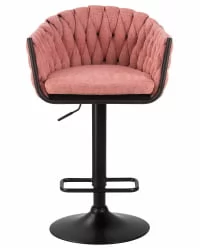 Стул барный DOBRIN LEON Розовая ткань LAR 275-10