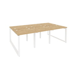 Рабочая станция на О-образном м/к ОНИКС О.МО-Д.РС-6.0.7 Тиквуд Светлый/Белый / ONIX O.MO-D.RS-6.0.7