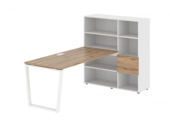 Рабочая станция ЕДИС ЕВРСТ 1217 Дуб Денвер светлый Белый Белый / EDIS EVRST