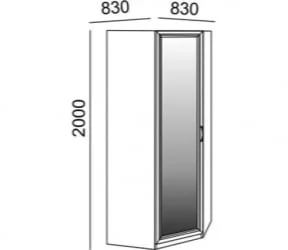 Угловой шкаф Остин Модуль №1 Ясень шимо светлый