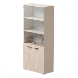 Шкаф комбинированный со стеклом Everprof EVO 254Н004 Дуб Соната Кашемир