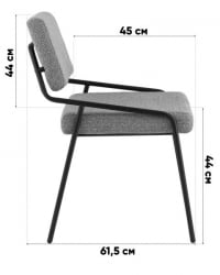 Стул Теллинг шенилл серый