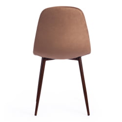Металлический стул BREEZE (mod. 4724) вельвет/металл, 44 х 53 х 87 см, Brown (коричневый) HLR11 / орех