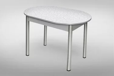 Стол обеденный Овальный ХРОМ 1 кат. 2048 ЛДСП орех