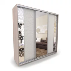 Шкаф-купе 3-х дверный Акцент-Вера КР 1800х600  Ясень шимо светлый