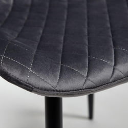 Стул QUINCY (mod. 8272) металл/ткань, 49х53х84,5 см, серый (G-062-40)/черный