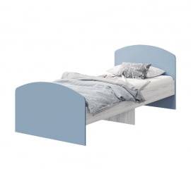 Детская кровать Стич, ясень анкор светлый/серо-голубой