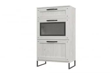 Тумба комбинированная Сидней ЛД 672.040.000 Дуб Крафт Белый