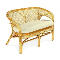 Диван 2х местный Пеланги, подушки на молнии Pelangi 02/15-4 орех матовый