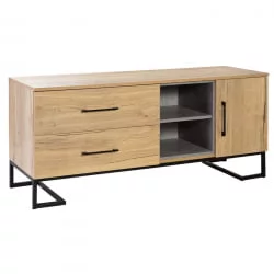 Тумба дизайнерская Loft (ТВ) Дуб натур/Бетон