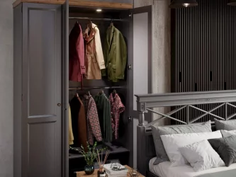 Спальный гарнитур Амели №11 Оникс серый