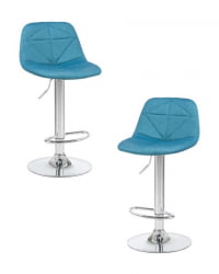 Стул барный ДОБРИН ДИНА (синий) 2 шт / DOBRIN DINA