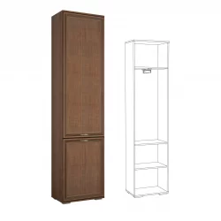 Пенал платяной с выдвижной штангой Ливорно ЛШ-2  Орех донской