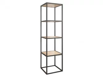 Стеллаж Лофт LMN-06 Черный муар-дуб сонома