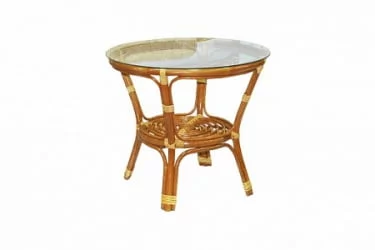 Стол Багама круглый без плетеной столешницы Bahama коньяк