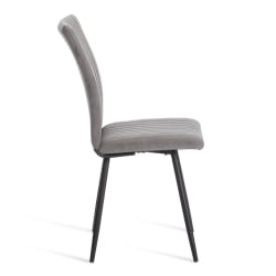Стул обеденный Monte Carlo флок , 50х55х93, серый/черный, 29