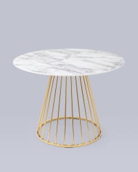 Стол обеденный Ливерпуль 110x110 Белый мрамор