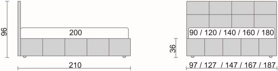 Кровать с мягким изголовьем Бежевый_68174