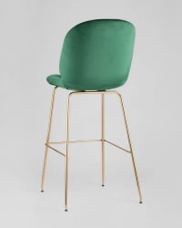Стул барный Beetle со спинкой изумрудный 2 шт