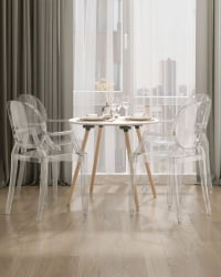 Стол круглый Рокки New D=80 белый