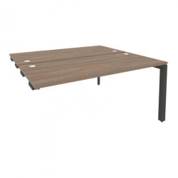 Стол-приставка двойной на П-образном м/к к опорным элем. ОНИКС О.МП-Д.СПР-4.7 Дуб Аризона/Антрацит / ONIX O.MP-D.SPR-4.7