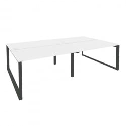 Рабочая станция на О-образном м/к ОНИКС О.МО-Д.РС-4.3.8 Белый Бриллиант/Антрацит / ONIX O.MO-D.RS-4.3.8