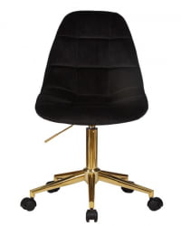 Офисное кресло для персонала ДОБРИН МОНТЙ ГОЛД (черный велюр (МДЖ9-101)) 2 шт / DOBRIN MONTY GOLD (MJ9-101))