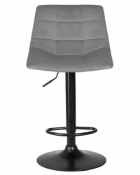 Стул барный ДОБРИН ТАИЛОР БЛАCК (серый велюр (МДЖ9-75)) / DOBRIN TAILOR BLACK (MJ9-75))