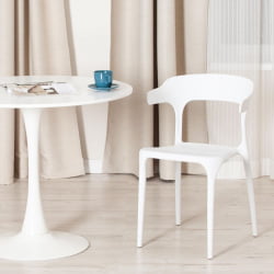 Дизайнерский стул TON (mod. PC33) пластик, 48 x 48 x 74 см, белый (White C0057)
