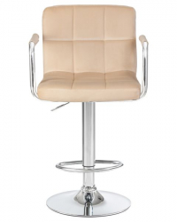 Стул барный DOBRIN KRUGER ARM (бежевый велюр (MJ9-10)) 2 шт