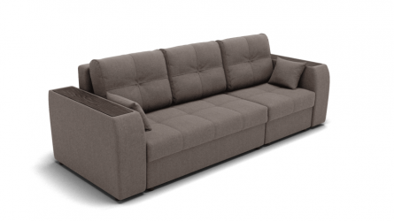 Диван Сенатор-2 НПБ угол левый/правый (ЗР) Цвет фасада: Серо коричневый; Тип: Левый/правый; Материал фасада: Металл/Велюр