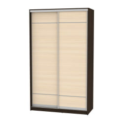 Черный шкаф-купе Б-220х135х60-3(Венге-ДМ-Д7Д7) / B-220х135х60-3(Венге-ДМ-D7D7)