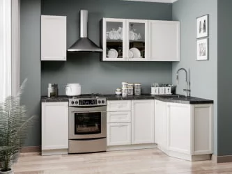 Шкаф кухонный окончание 350 Джулия ЛД 284.690.000.076 Черный Белый