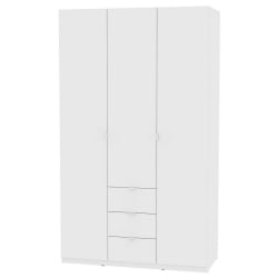 Шкаф распашный R-230х135х45-3-TR(Белый)