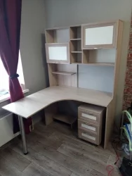 Надстройка стола универсальная Остин Модуль №14 Ясень шимо светлый/белый