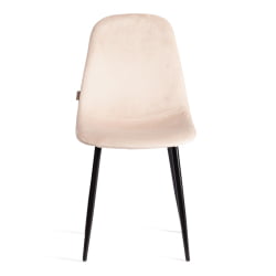 Металлический стул BREEZE (mod. JSC-58) Велюр/металл , 44 х 53 х 86 см, creamy (кремовый) HLR 5 / черный